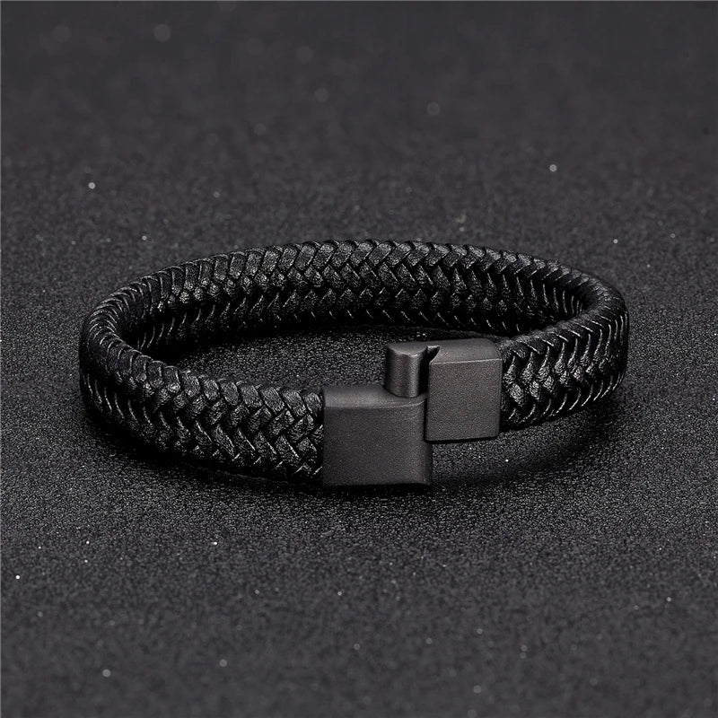 Bracelet CUIR HOMME "ROPE STEEL"