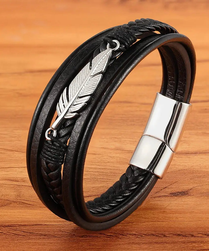 Bracelet cuir homme "APALACHE TRAIL"