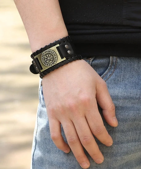 Bracelet cuir homme "RAGNAR"