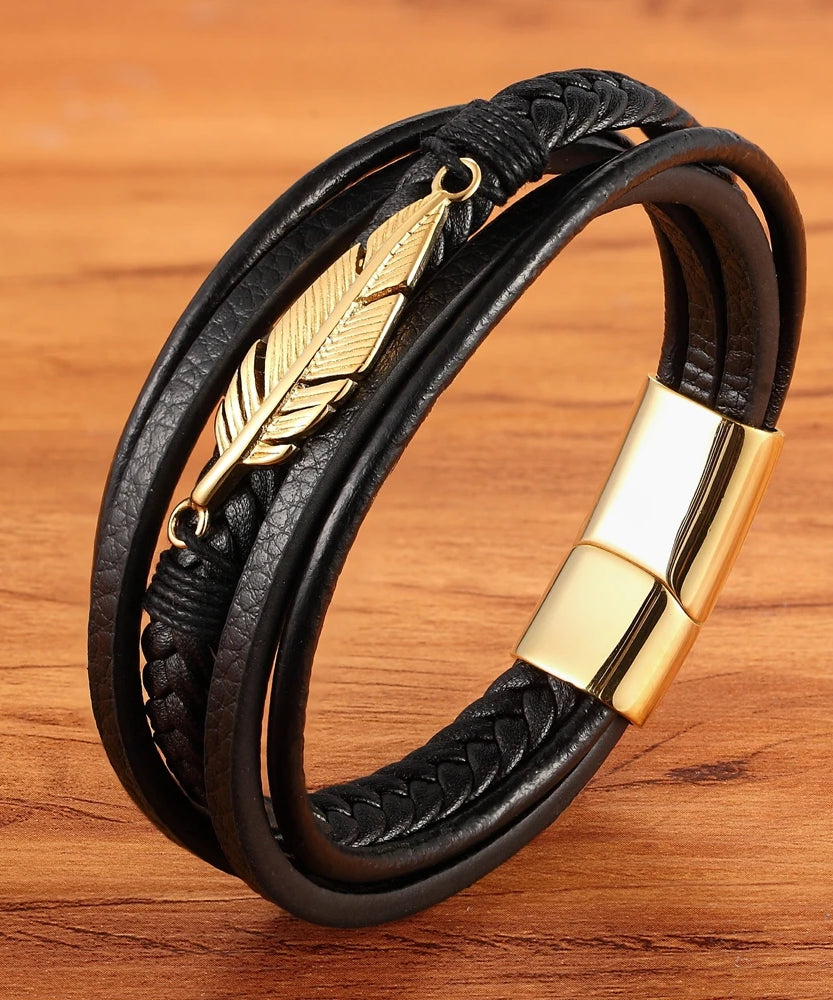 Bracelet cuir homme "APALACHE TRAIL"