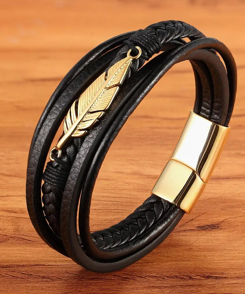 Bracelet cuir homme "APALACHE TRAIL"