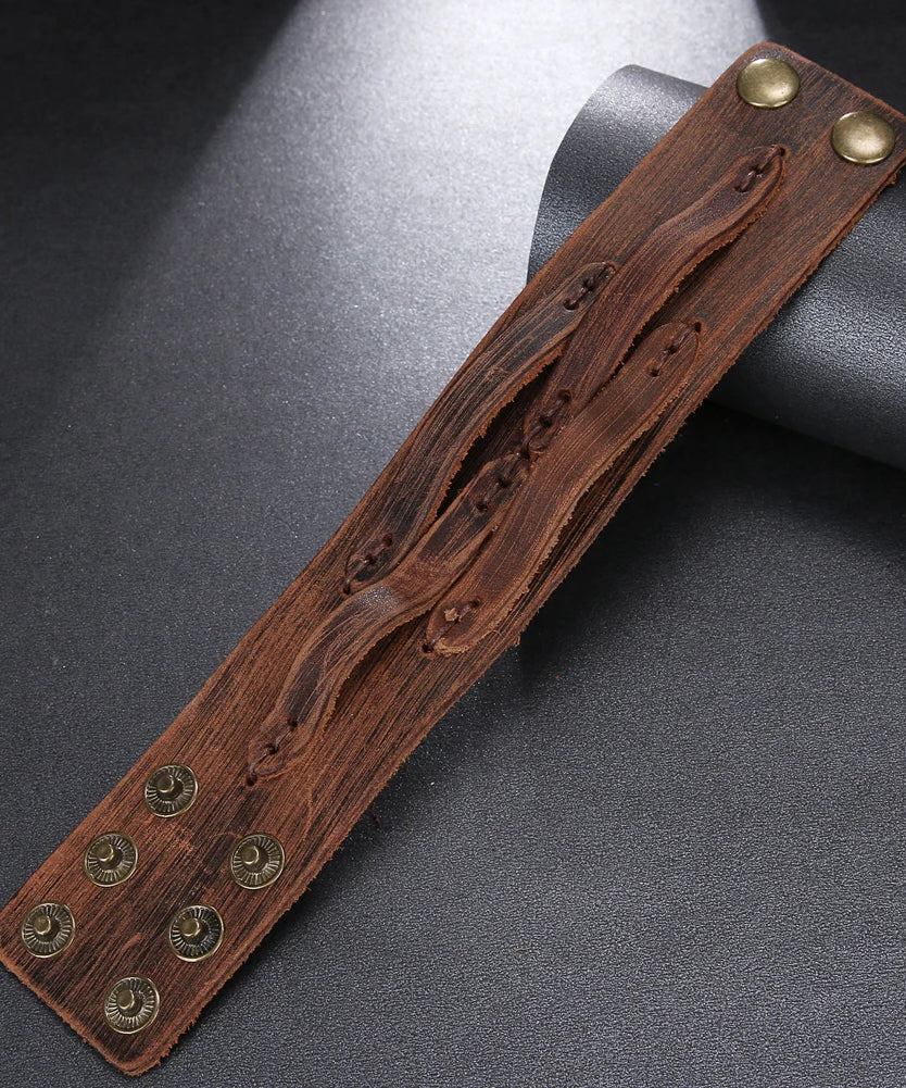 Bracelet cuir homme "VINTAGE LEATHER"