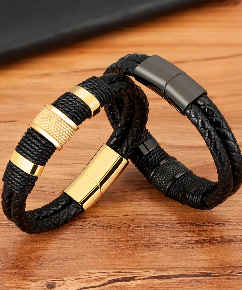 Bracelet cuir homme "BLUE MAN"