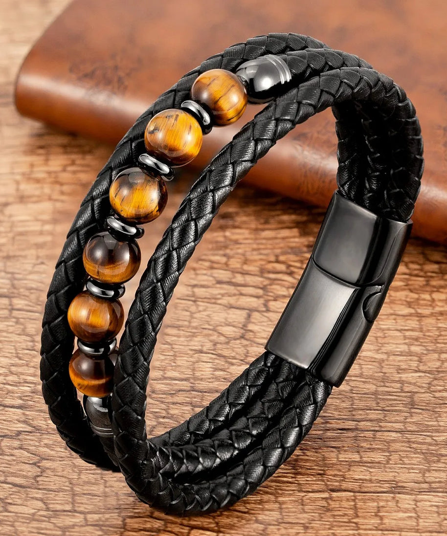 Bracelet cuir homme "TRENDY"