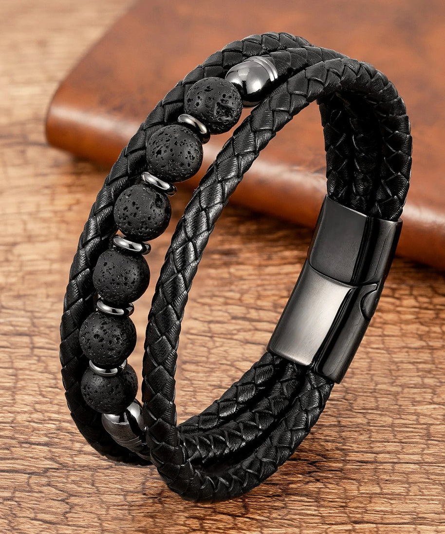 Bracelet cuir homme "TRENDY"