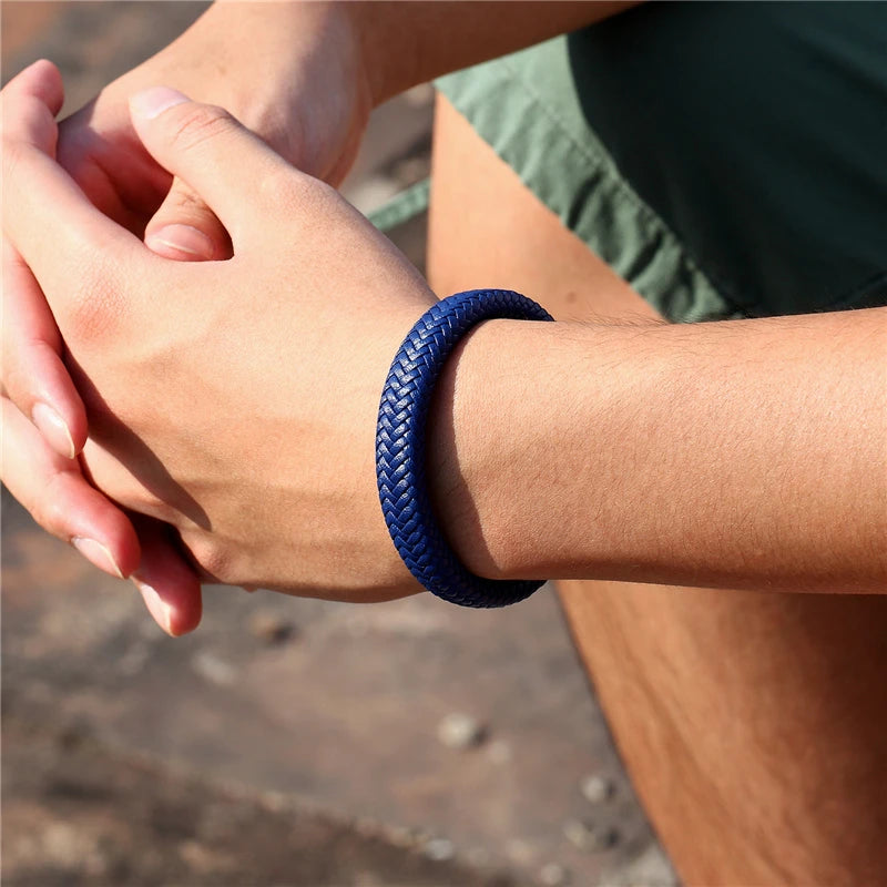 Bracelet CUIR HOMME "ROPE STEEL"