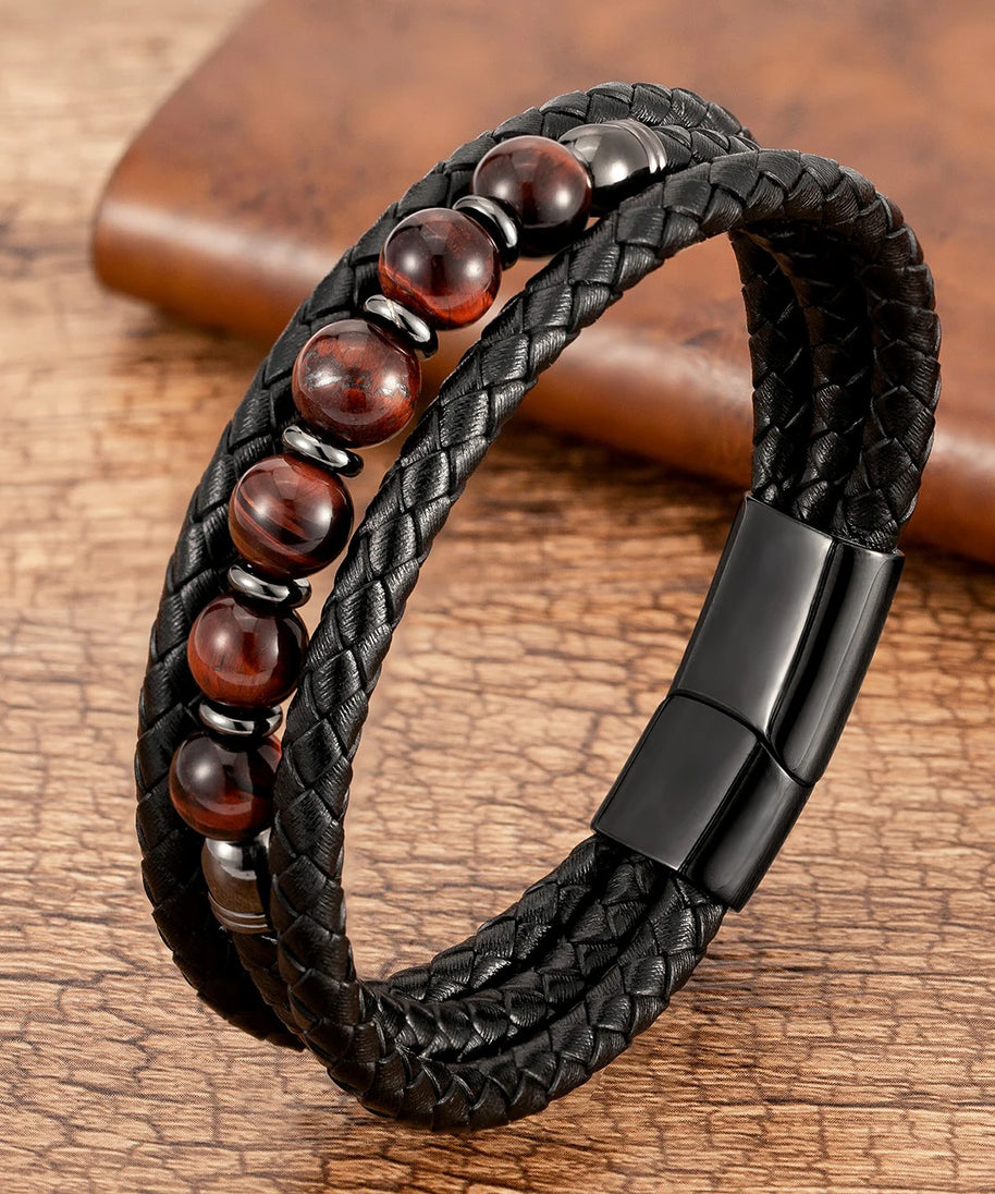 Bracelet cuir homme "TRENDY"