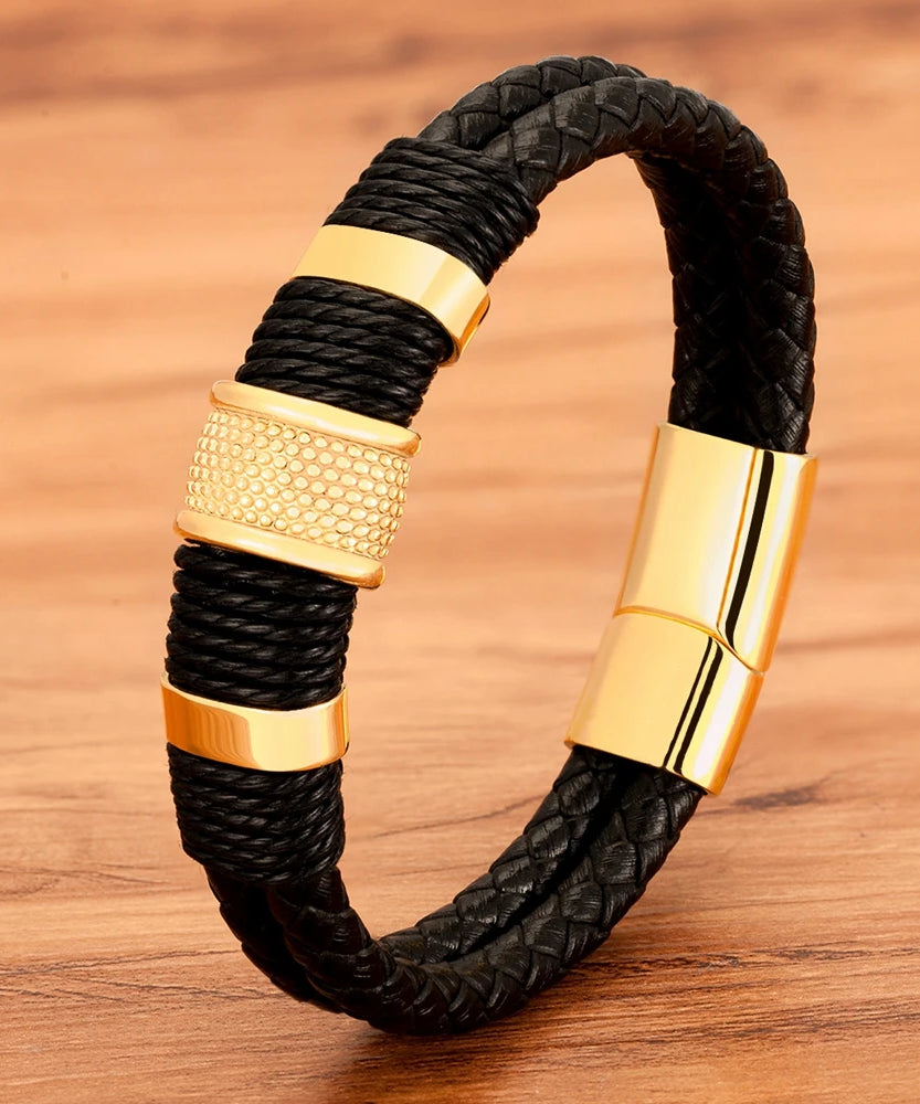 Bracelet cuir homme "BLUE MAN"