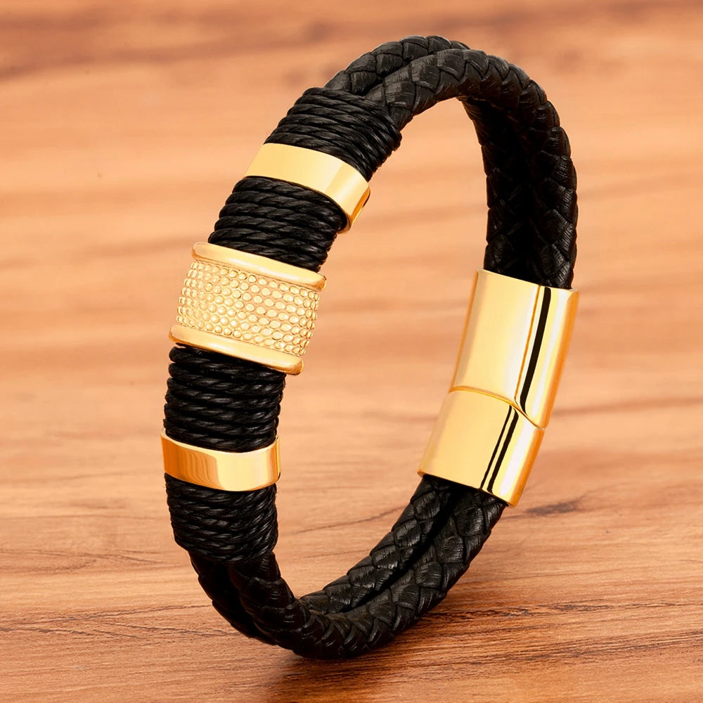 Bracelet cuir homme "BLUE MAN"