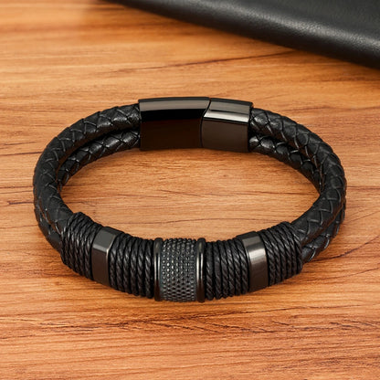 Bracelet cuir homme "BLUE MAN"