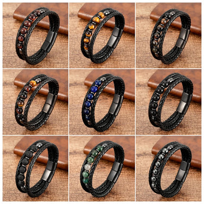 Bracelet cuir homme "TRENDY"