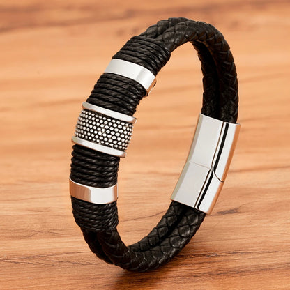 Bracelet cuir homme "BLUE MAN"