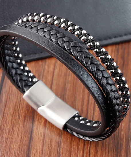 Bracelet cuir homme "JAIL STEEL"