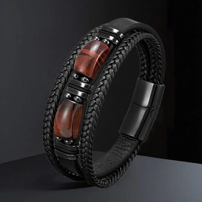 Bracelet cuir homme "STONENGE"