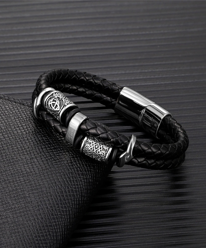 Bracelet cuir Homme "VALHALLA"