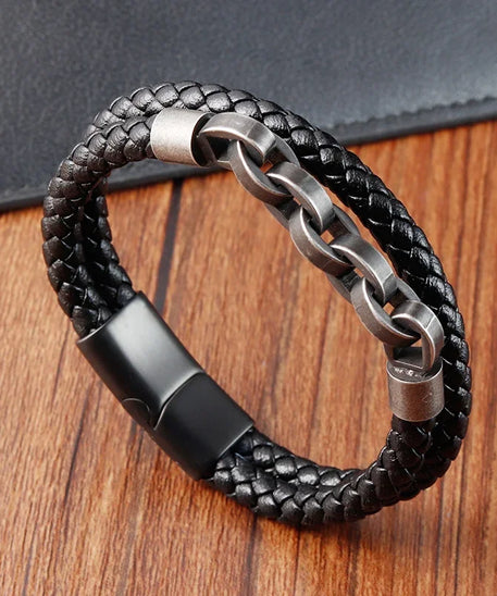 Bracelet cuir homme "JAIL STEEL"
