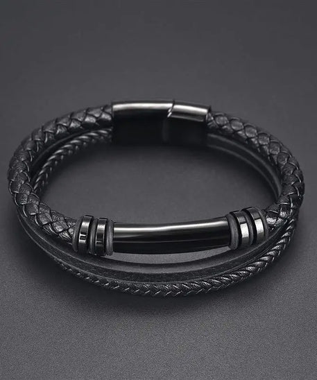 Bracelet cuir homme "MAGNET"