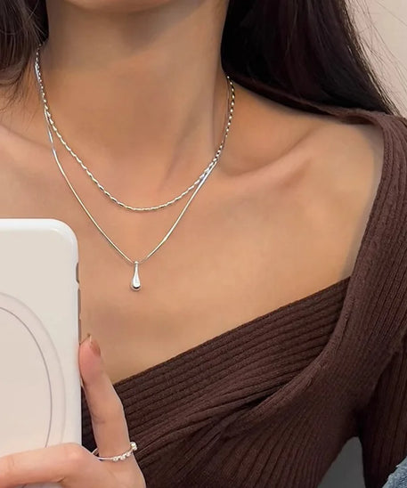 Collier ARGENT FEMME avec pendentif discret