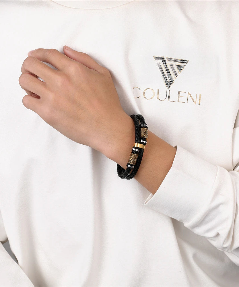 Bracelet cuir Homme "VALHALLA"