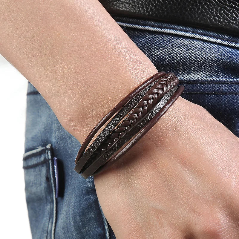 Bracelet cuir Homme "INDIAN"