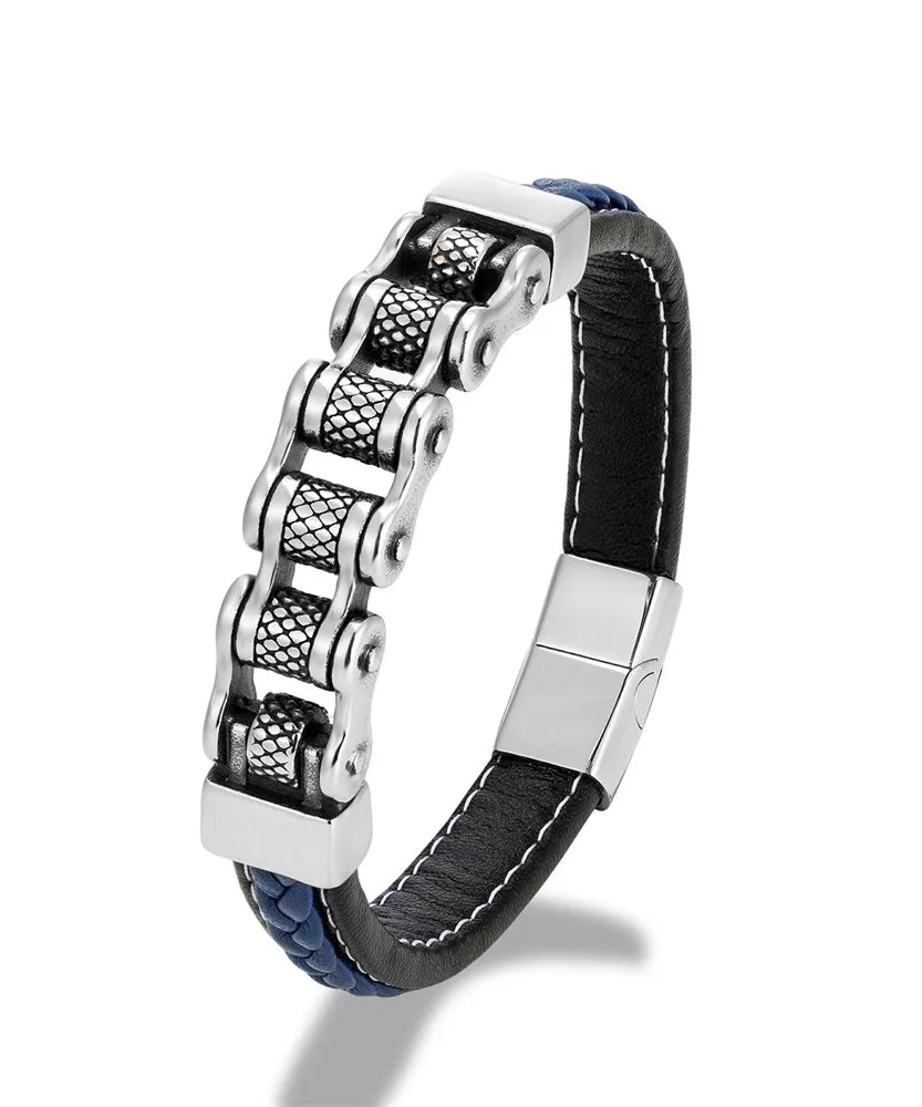Bracelet cuir homme "MAILLON"
