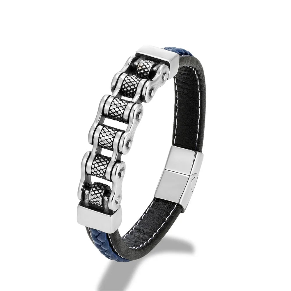 Bracelet cuir homme "MAILLON"