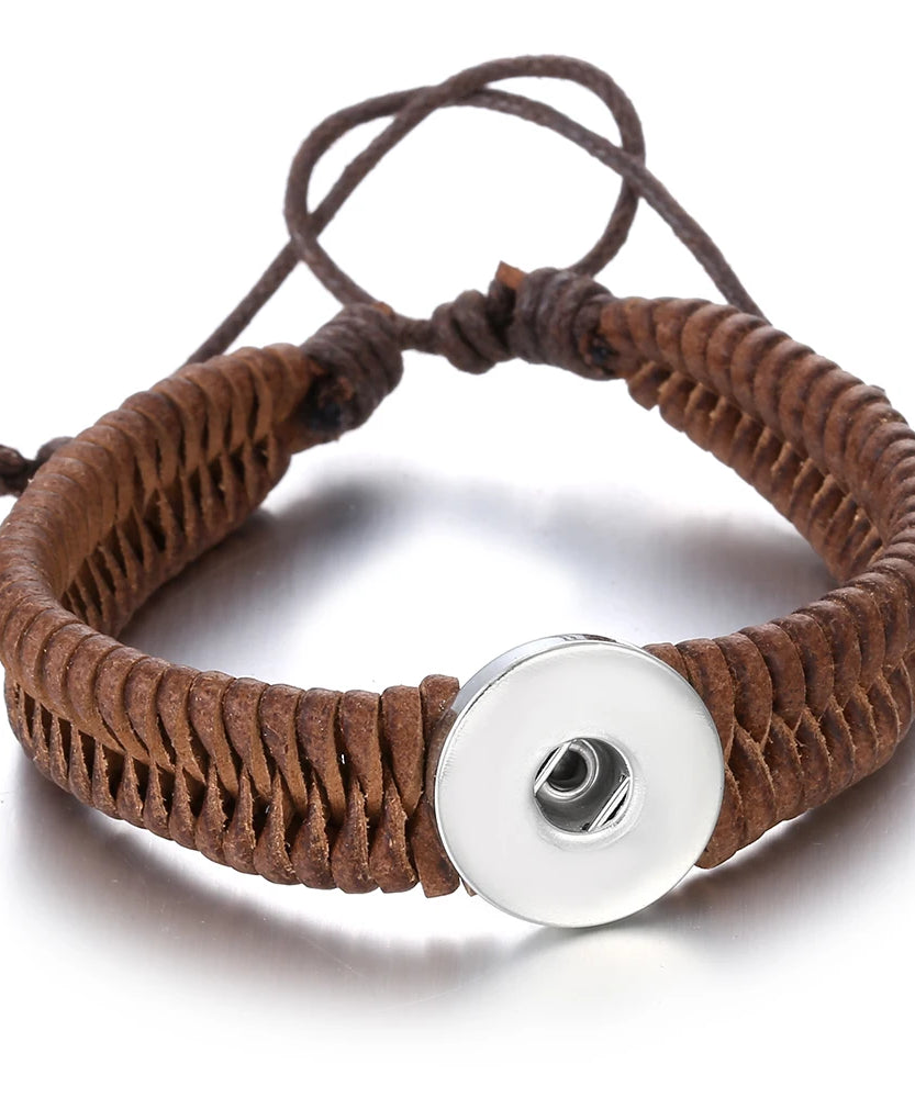 Bracelet cuir homme "Tribal King"