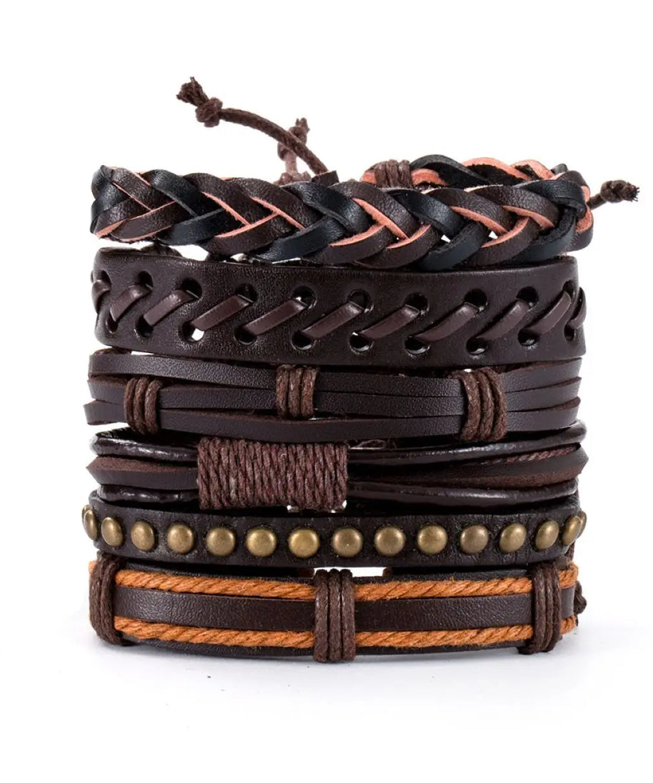 Bracelet cuir homme "CHAMANE"