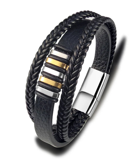 Bracelet cuir Homme "CHARM DESIGN"