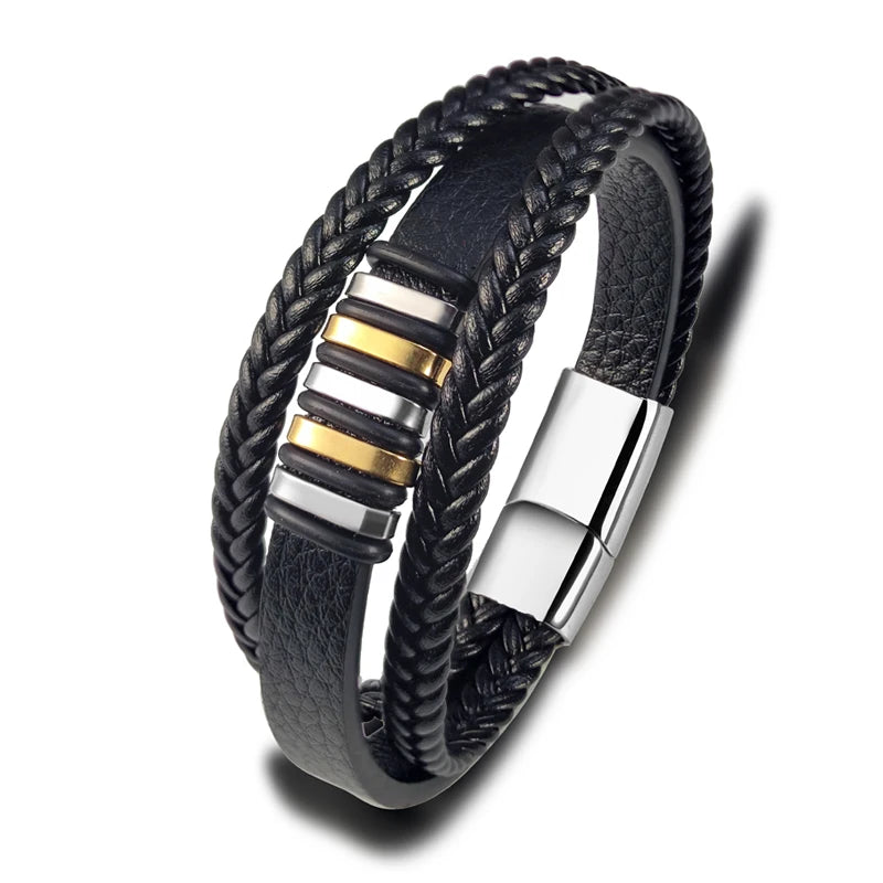 Bracelet cuir Homme "CHARM DESIGN"
