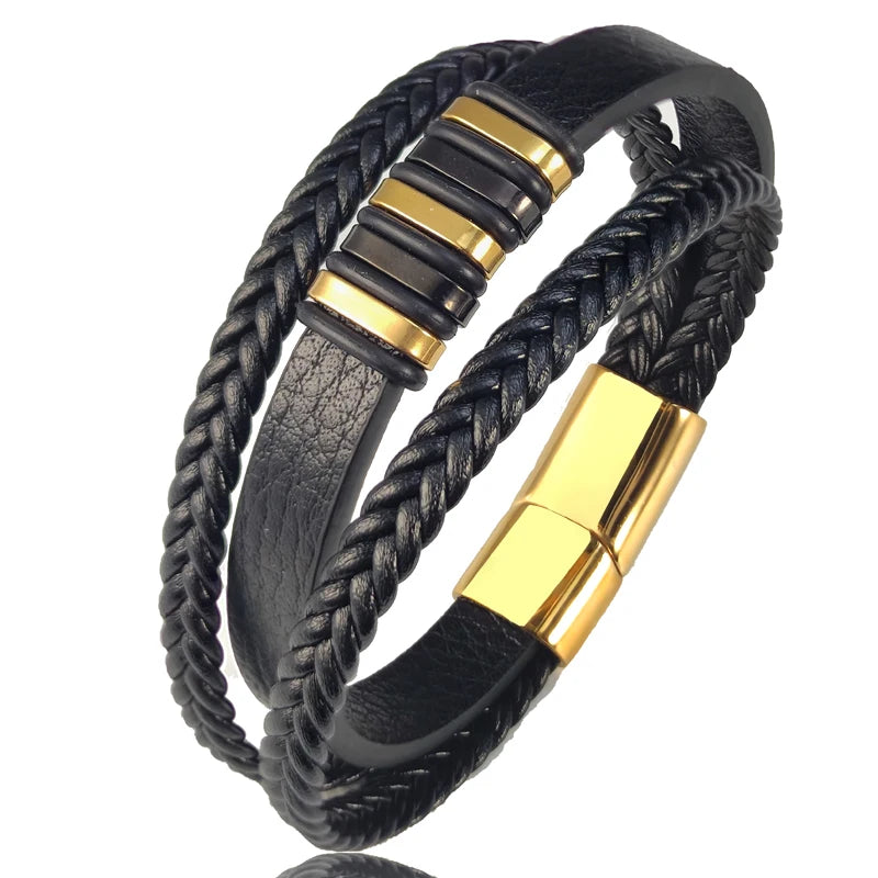 Bracelet cuir Homme "CHARM DESIGN"
