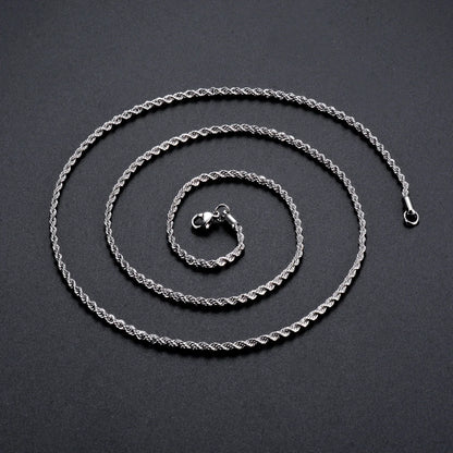 Chaine HOMME Argent maillons fins ou moyens