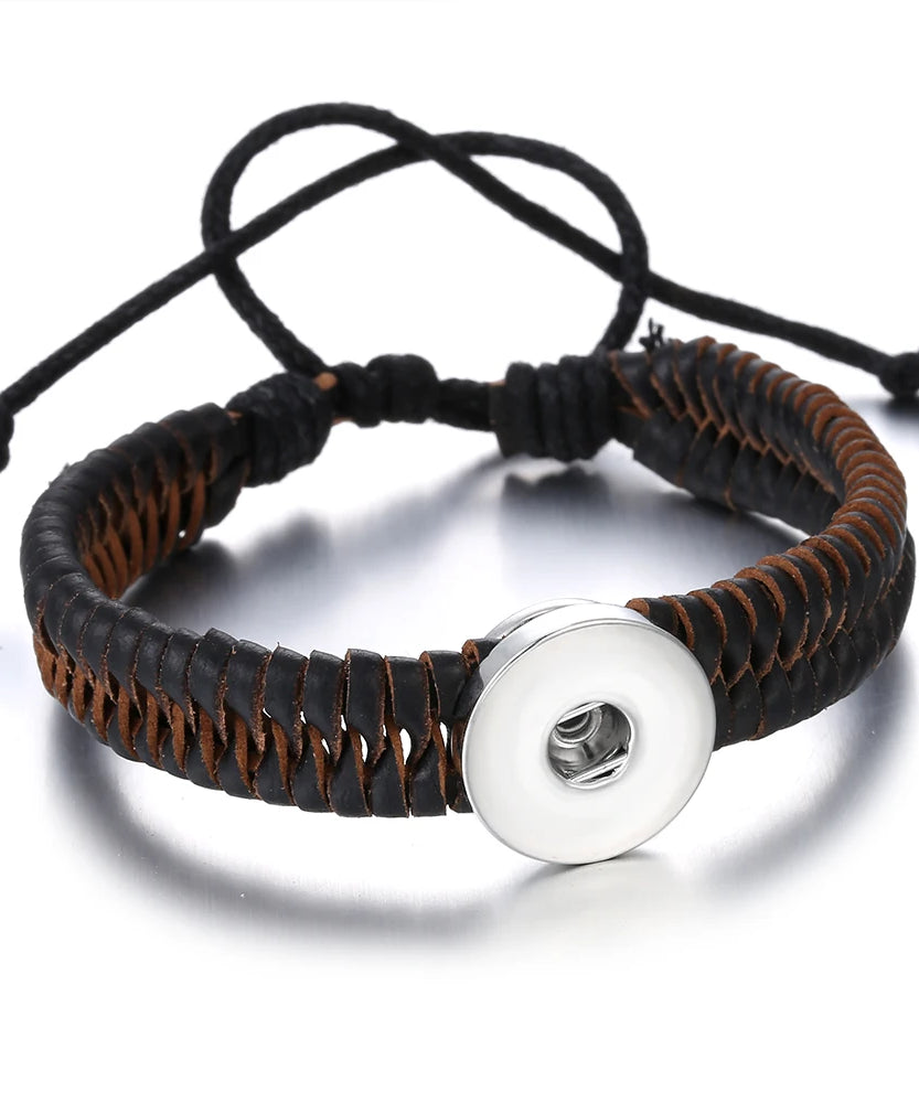 Bracelet cuir homme "Tribal King"