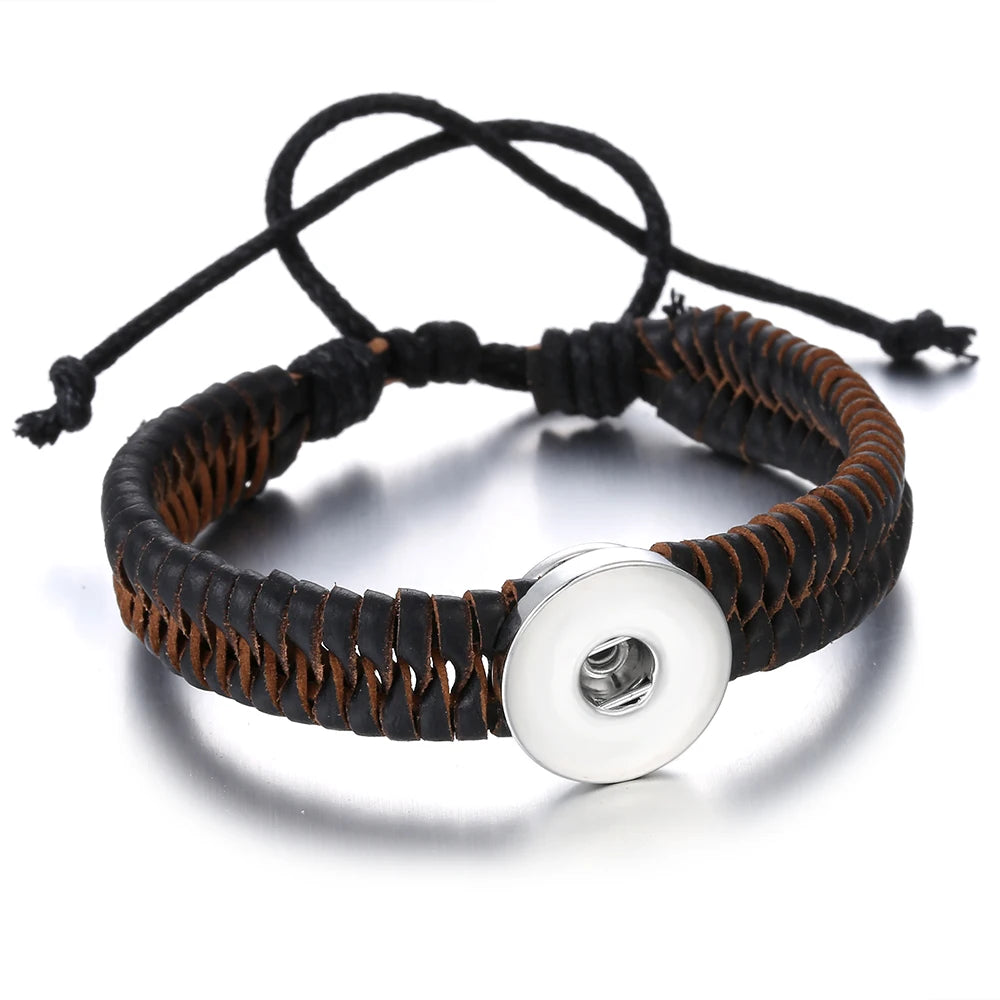 Bracelet cuir homme "Tribal King"