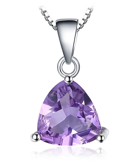 Collier ARGENT FEMME "AMETHYSTE" SANS CHAINE