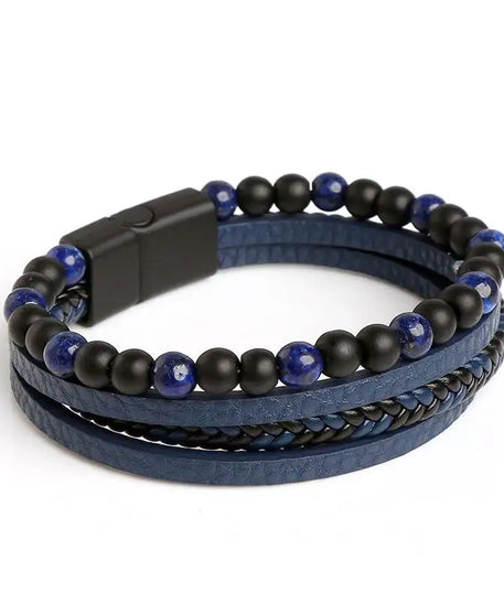 Bracelet cuir homme "TIGER EYE"