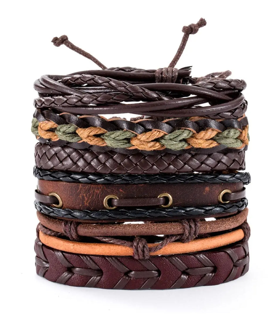 Bracelet cuir homme "CHAMANE"