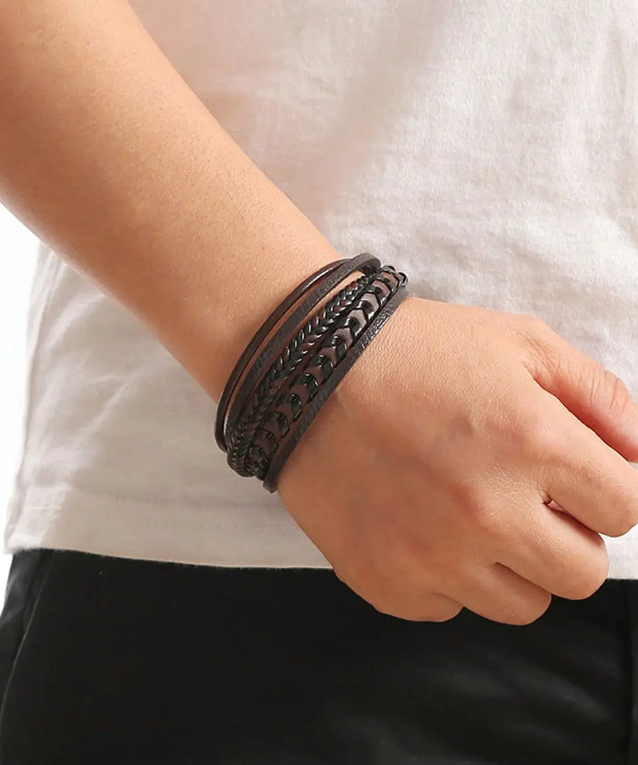Bracelet cuir homme "BUCKLE"