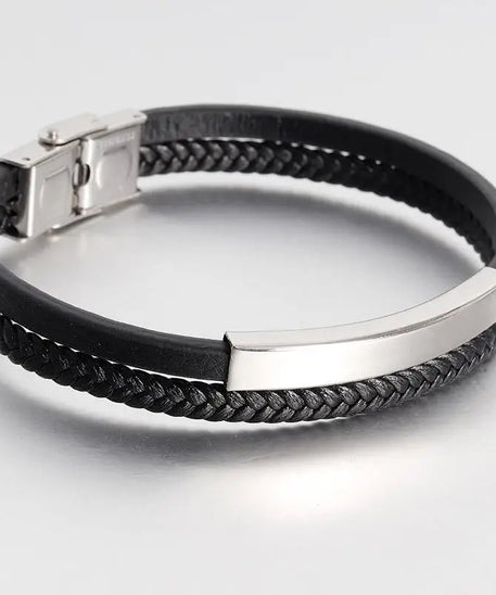 Bracelet cuir homme "SNAP"