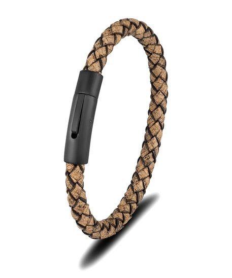 Bracelet cuir homme "SIMPLE WHEEL"