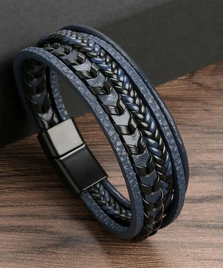 Bracelet cuir homme "TIGER EYE"