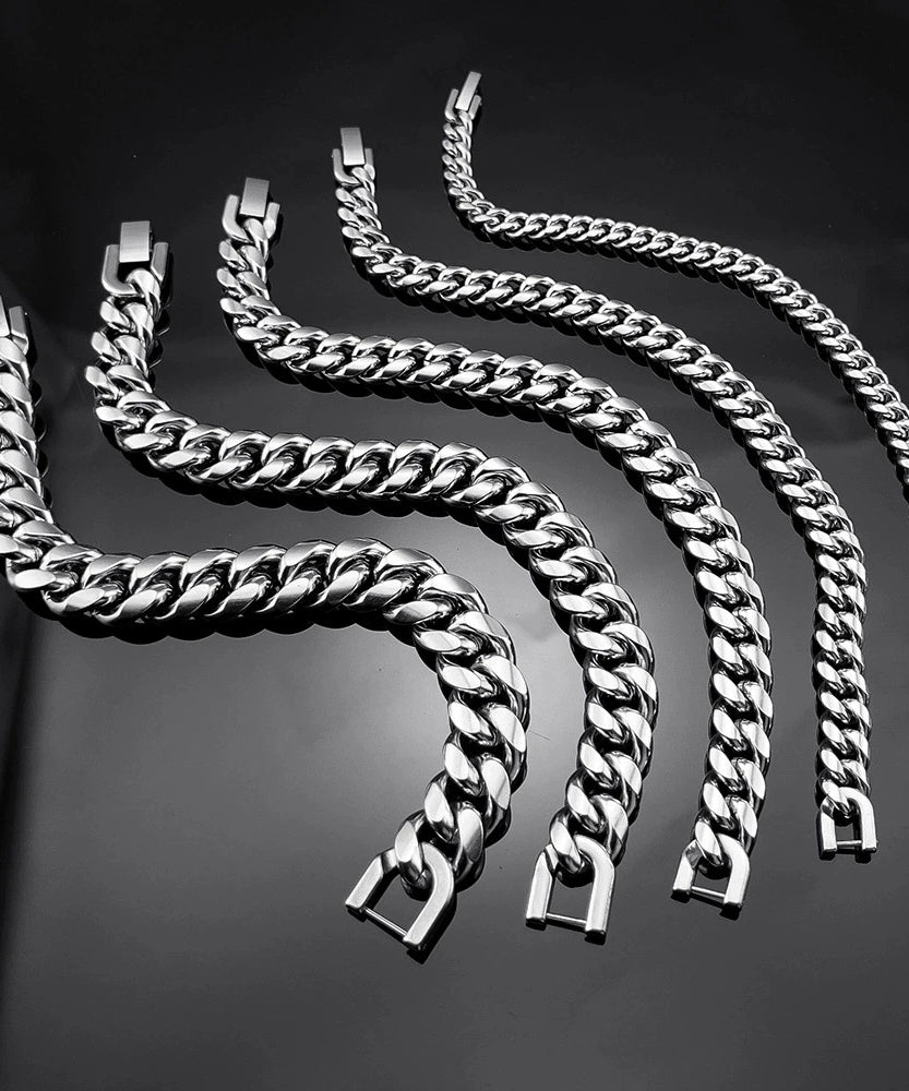 Chaine ARGENT Homme "CUBAIN"