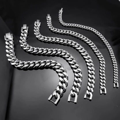 Chaine ARGENT Homme "CUBAIN"