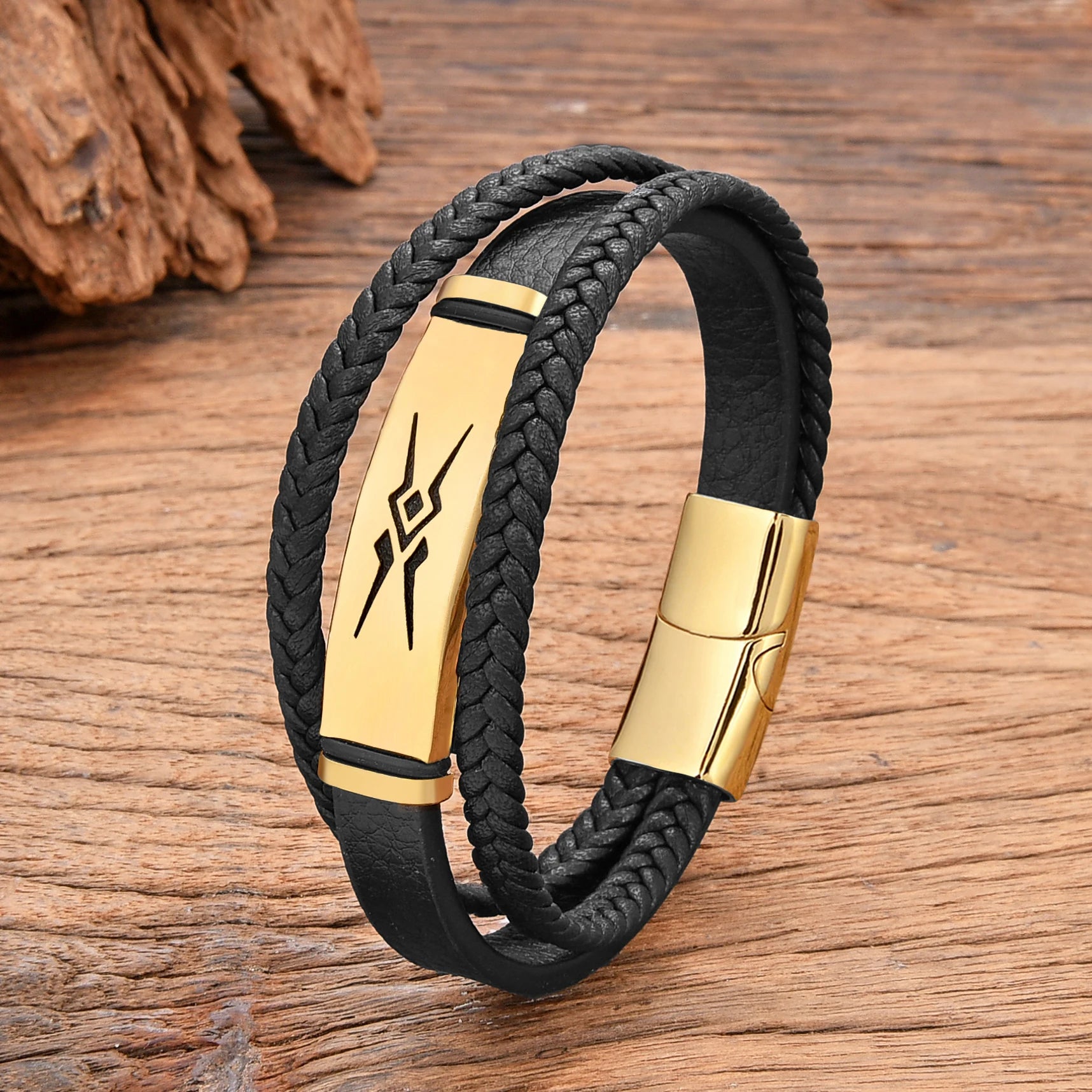 Bracelet cuir homme "STORM"