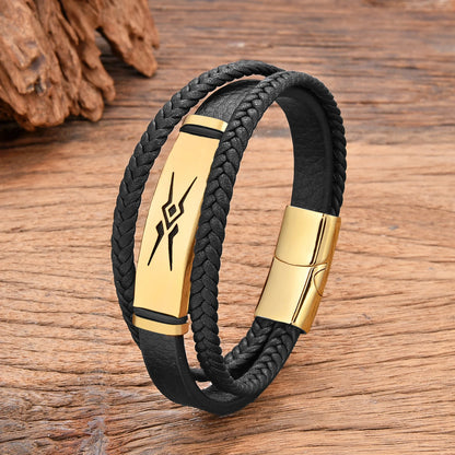 Bracelet cuir homme "STORM"