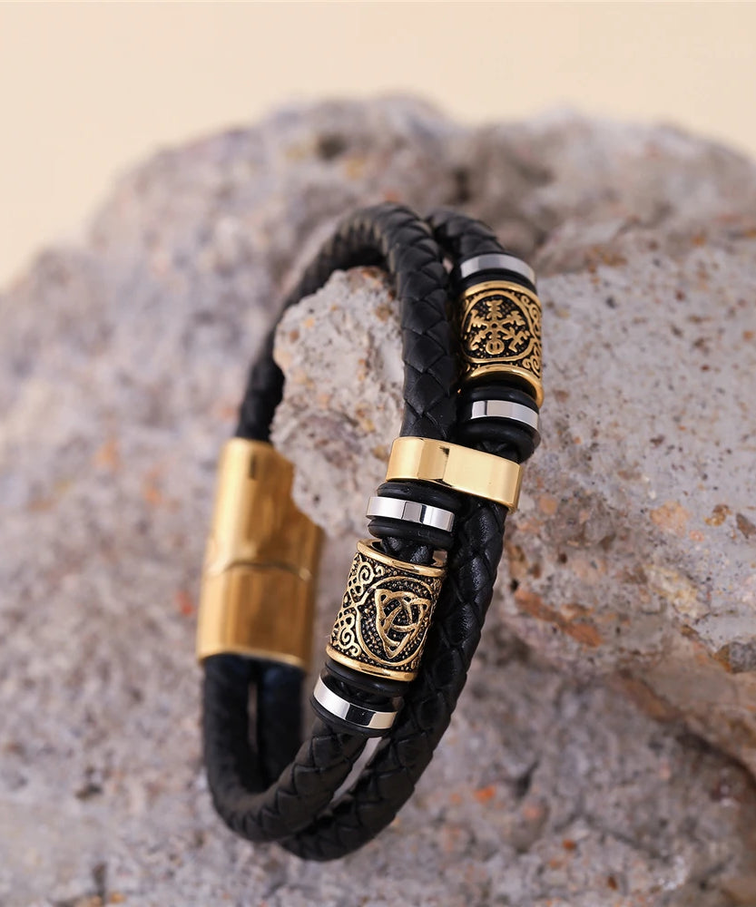 Bracelet cuir Homme "VALHALLA"