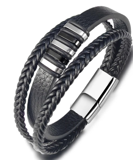 Bracelet cuir Homme "CHARM DESIGN"