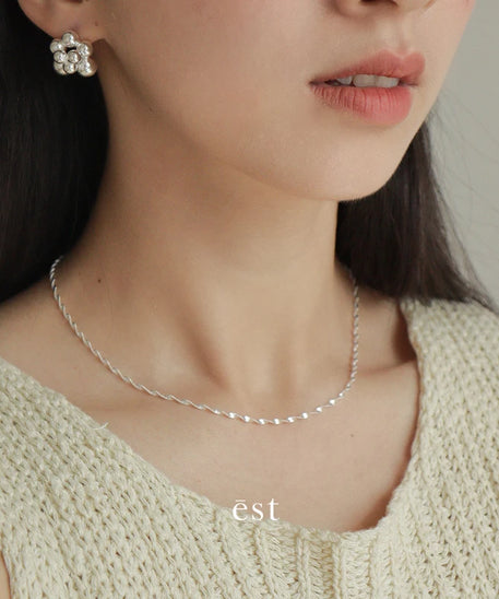 Collier Femme ARGENT "WATER WAVE"