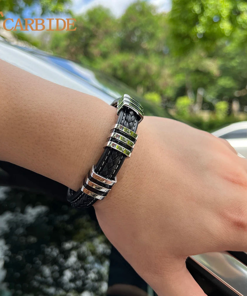 Bracelet cuir homme "MAGNETIC"