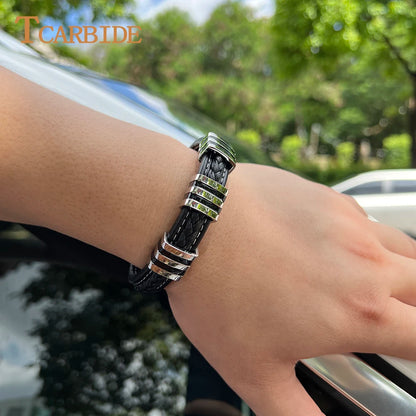 Bracelet cuir homme "MAGNETIC"